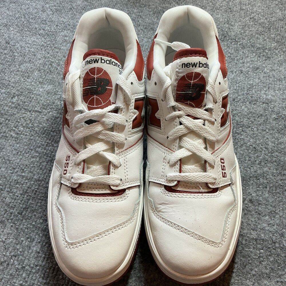 New Balance 550s Women’s 9 Men’s 7.5 Terracotta Red & White Basketball Sneakers